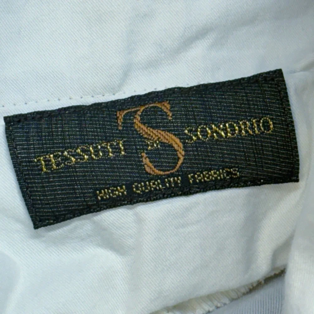 Brooks Brothers 1818 Fitzgerald Linen Blend Pants Mens‎ 35X27 Tessuti di Sondrio